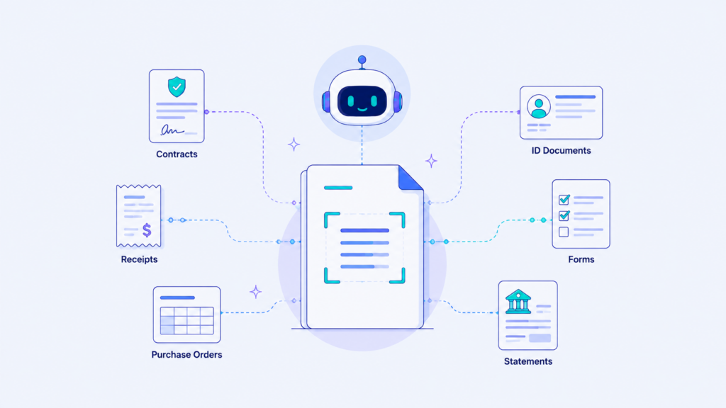 Intelligent document processing hub illustration for Wow Labz blog