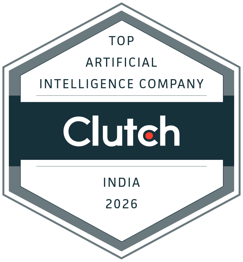 Award badge: Top Artificial Intelligence Company – Clutch India 2026