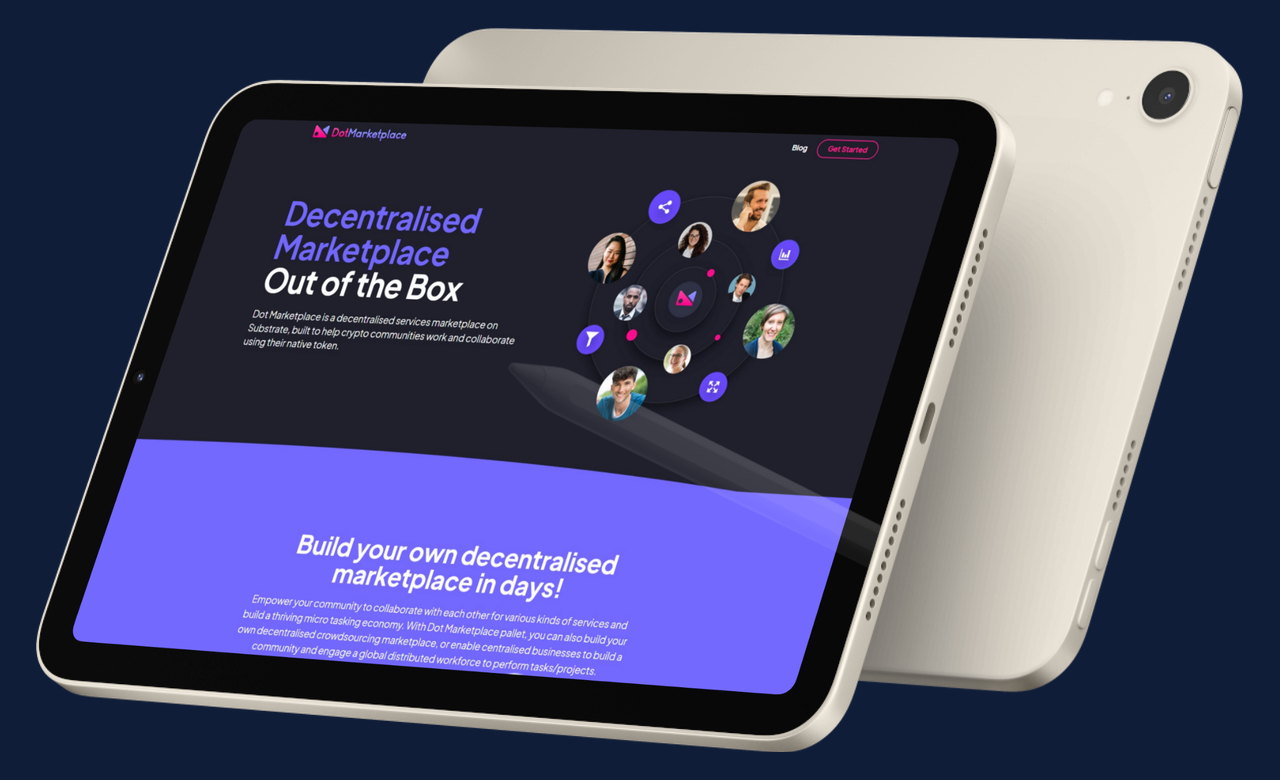 Dot Marketplace decentralised services marketplace interface